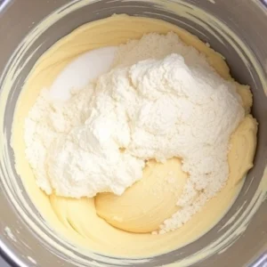 Gradually add the dry ingredients to the butter mixture, alternating with the milk.