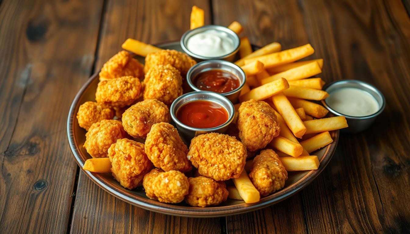 chicken nuggets and fries