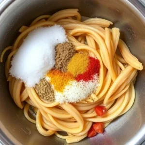 Season with salt, garlic powder, mustard powder (if using), and black pepper. Taste and adjust seasoning as desired.