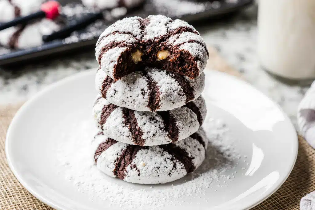 Chocolate crinkle cookies