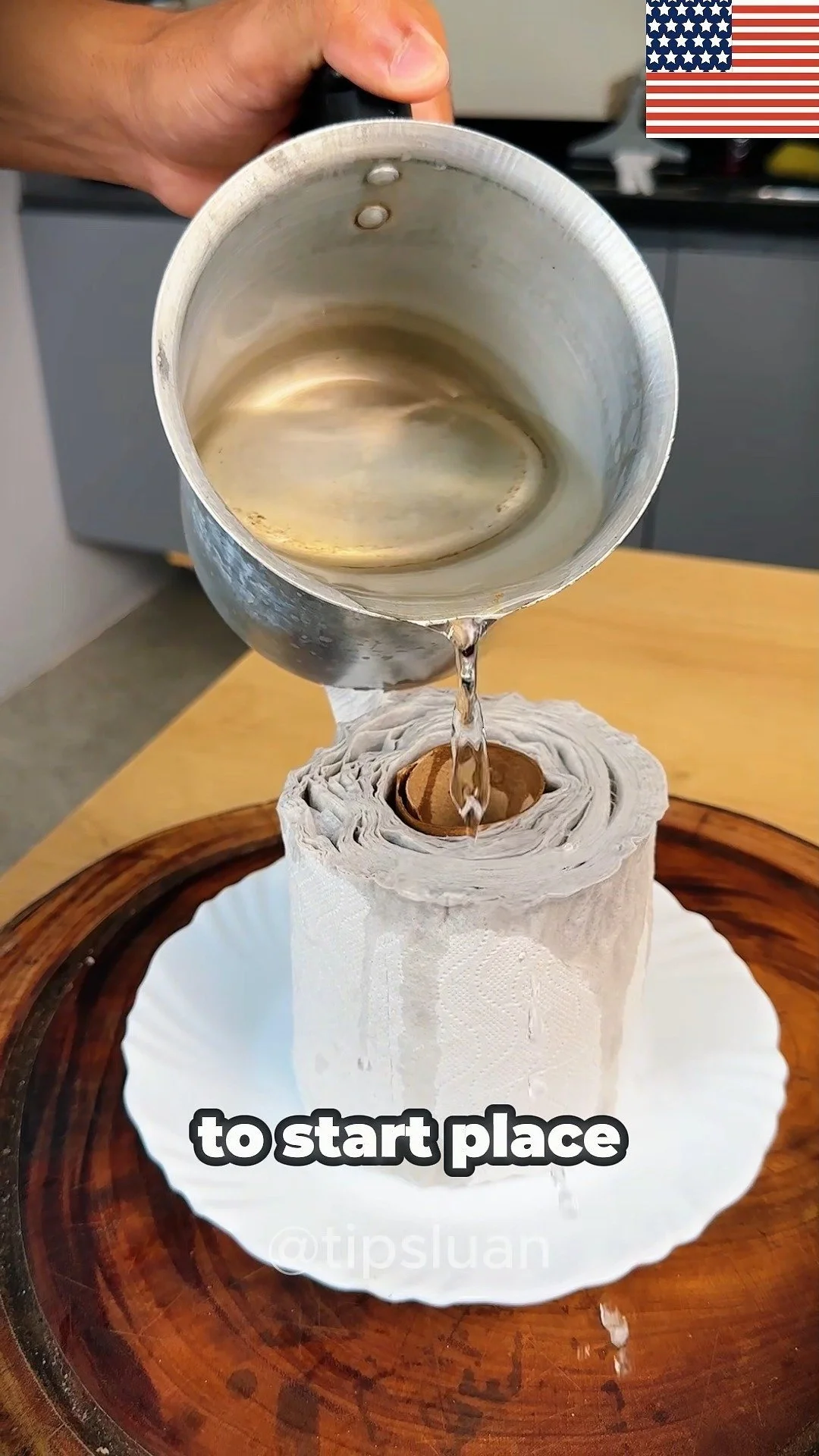 Experiment showing the surprising effects of hot water on paper.